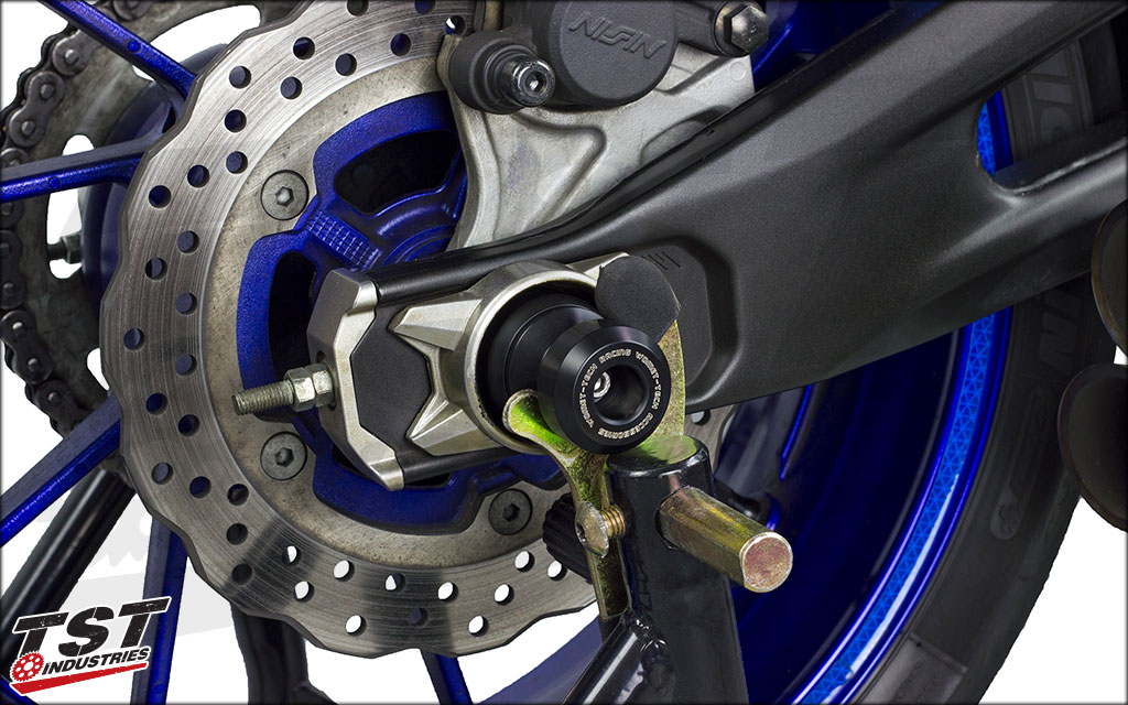 Pack Included Womet-Tech Rear Axle Slider System for Yamaha FZ-07 / MT-07.